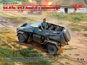 Сборная модель из пластика Sd.Kfz. 247 Ausf.B с экипажем, (1:35) ICM - фото