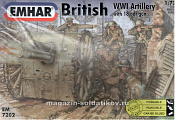 Солдатики из пластика EM 7202 British WWI Artillery with 18pdr Gun, 1:72, Emhar - фото