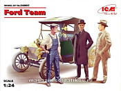 Сборная модель из пластика Команда Форда: набор фигур и автомобиль Model T 1931 Roadster 1:24, ICM - фото