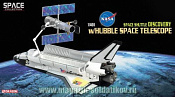 Сборная модель из пластика Д Шатл Discovery+Телескоп Hubble, (1/400), Dragon - фото