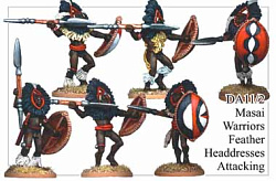 Фигурки из металла DA 112 Масаи копейщики, 28 mm Foundry (DA-112) (DA-112)