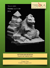 Сборная миниатюра из смолы Игрушки дракона (дракон с кубиками), TRILOKA MINIATURES - фото