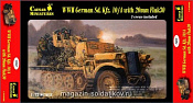 Солдатики из пластика Немецкий Sd. Kfz.10/4 с 20-мм орудием Flak 30 (1/72) Caesar Miniatures - фото