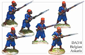 Фигурки из металла DA 34 Бельгийские аскари, 28 mm Foundry - фото