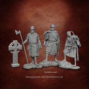 Сборная миниатюра из смолы «Ирландцы XVI век» (Gaelic-Irish Warrior) 54 мм, ScaleBro - фото