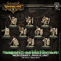 PIP 41122 Mercenary Hammerfall High Shield Gun BOX, Warmachine (PIP-41122) (PIP-41122)