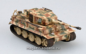 Масштабная модель в сборе и окраске Танк «Тигр» I (поздний), SS sPzAbt.102, Нормандия, 1944 г. 1:72 Easy Model - фото