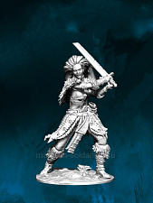 Сборная миниатюра из смолы Nordic Female Warrior, First Legion - фото