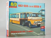 Сборная модель Автопоезд КАЗ-608 с полуприцепом АППА-4, 1:43, Start Scale Models - фото