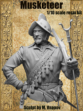 Сборная миниатюра из смолы Musketeer 1/10, Legion Miniatures - фото