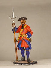 Миниатюра в росписи Канонир Артиллерийского полка с пальником, 1704-25 гг. Россия, Сибирский партизан. - фото