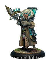 Сборная миниатюра из металла PIP 75028 Minion Warlock Dr. Arkadius BLI Warmachine - фото