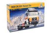 Сборная модель из пластика ИТ Грузовик MAN 26.321 «Formel 6» (1/24) Italeri - фото