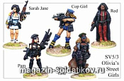 Фигурки из металла SV 53 Уличные девчонки Оливии (28 мм) Foundry - фото