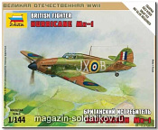 Сборная модель из пластика Британский истребитель Hurricane Mk-1, (1:144), Звезда - фото
