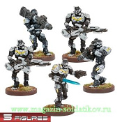 Warpath Corporation enforcers suppression team Mantic. Wargames (игровая миниатюра) - фото