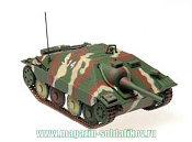 Масштабная модель в сборе и окраске Танк Hetzer (FLAMM) 17. SS PD, Alsace, January 1945, Panzerstahl - фото