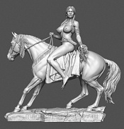 Сборная миниатюра из металла Миры Фэнтези: Хозяйка прерий, 54 мм, Chronos miniatures - фото