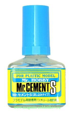 Клей S (сверхтекучий) 40 мл, Mr. Hobby (MC-129) (MC-129)