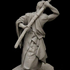 Сборная миниатюра из смолы Samurai 12-14 th, 54 mm Medieval Forge Miniatures (B-54-031) (B-54-031)