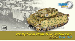 Масштабная модель в сборе и окраске Д Pz.lllAusf.N 2.Pz.Div. Курск (1/72) Dragon (60452) (60452)