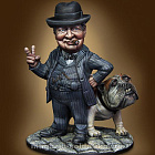 Сборная миниатюра из смолы Винстон (Winston) 54 мм, ScaleBro (CM-C07) (CM-C07)
