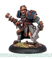 Сборные фигуры из металла PIP 31067 Cygnar Trencher Master Gunner BLI Warmachine - фото