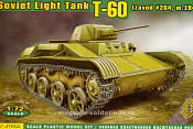 Сборная модель из пластика T-60 выпуска завода №264 (спицованные колёса, зима 1942) АСЕ (1/72) - фото