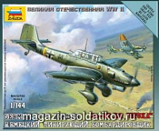 Сборная модель из пластика Немецкий самолет Ю-87 «STUKA» (1/144) Звезда - фото