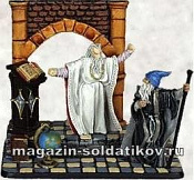 Фигурки из металла Саруман и Гэндальф, комплект металлических фигурок, 32 мм, Mithril - фото