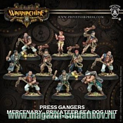 Сборная миниатюра из металла PIP 41106 Mercenary Press Gangers Sea Dog BOX Warmachine - фото
