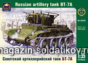 Сборная модель из пластика Советский артиллерийский танк БТ-7А (1/35) АРК моделс - фото