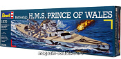 Сборная модель из пластика RV 05102 Британский линкор HMS Prince of Walers (1/570), Revell - фото