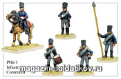 Фигурки из металла PN 61 Пехота,командование (28 мм) Foundry - фото