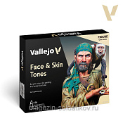 Набор Model Color «FACE & SKIN TONES» 16 цв х18 мл Vallejo - фото