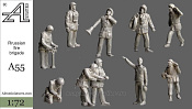 Сборные фигуры из смолы Пожарная команда 1:72, Alex miniatures - фото