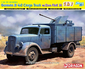 Сборная модель из пластика Д Немецкий грузовик 3 т 4X2 с пушкой 2cм FLAK 38 (1/35) Dragon - фото