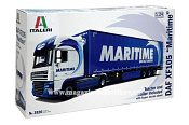 Сборная модель из пластика ИТ Грузовик DAFXF105 с прицепом MARITIME (1/24) Italeri - фото