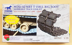 M1A1/A2 MBT T-158LL 'Big Foot' Workable Track Link Set, Bronco (1/35) (QM-161) (QM-161)