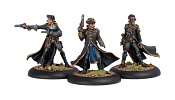 Сборная миниатюра из металла PIP 31057 Black 13th Gun Mage Strike Team Character Unit Box BLI Warmachine - фото