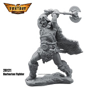 Сборная миниатюра из смолы Barbarian Fighter,First Legion - фото