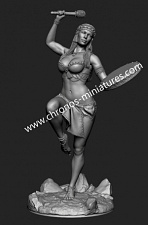 Сборная фигура из смолы Миры Фэнтези: Магический танец, 75 мм Chronos Miniatures - фото