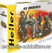 Солдатики из пластика Набор солдатиков «Американская морская пехота» 1:72 Хэллер - фото