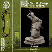 Сборная миниатюра из смолы Samurai 12-14 th, 54 mm Medieval Forge Miniatures - фото