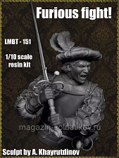 Сборная миниатюра из смолы Furious fight!, 1/10 Legion Miniatures - фото