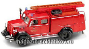 Масштабная модель в сборе и окраске Пожарная машина «Magirus-Deutz 150D» 1964 г., 1/43 Yat Ming - фото