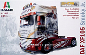 Сборная модель из пластика ИТ Грузовик Daf Xf105 «Smoky Jr» Showtruck (1/24) Italeri - фото