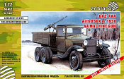Сборная модель из пластика ГАЗ-ААА с ДШК-38, 1:72, Zebrano - фото