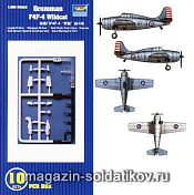 Сборная модель из пластика Самолет F4F4 «Уайлдкэт» (10шт.) 1:350 Трумпетер - фото
