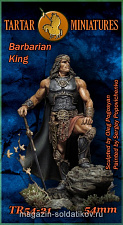 Сборная миниатюра из смолы Barbarian King 54mm Tartar Miniatures - фото